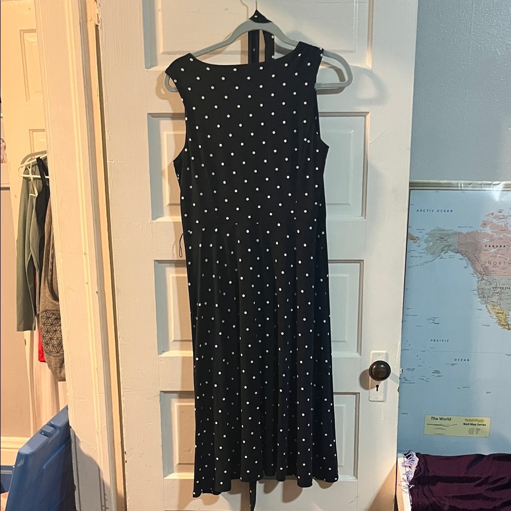 Elegant Black Polka Dot Dress